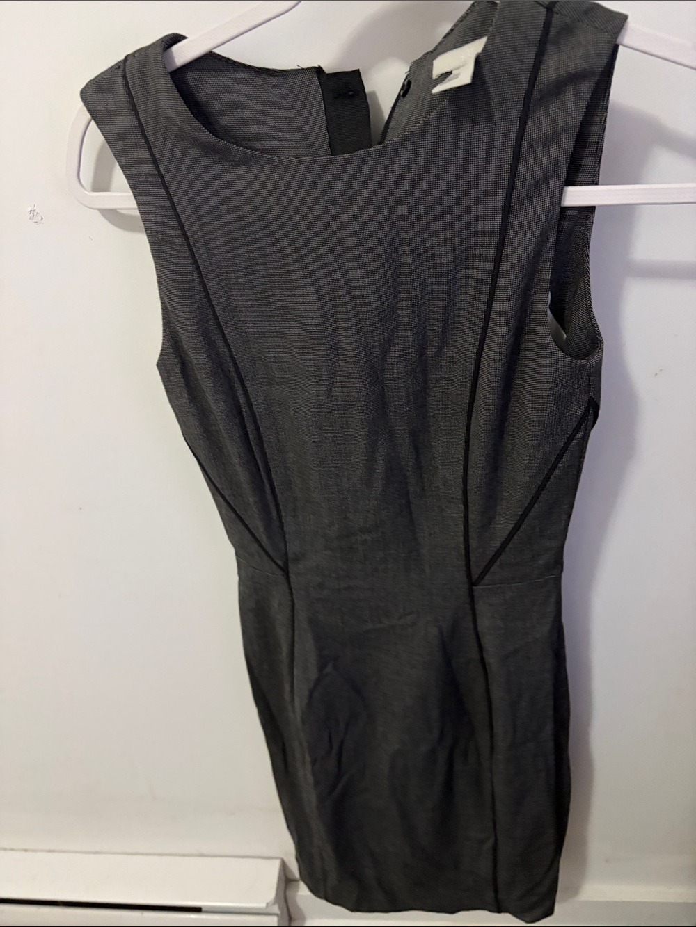 H&M Charcoal Sheath Dress with Contour Seams